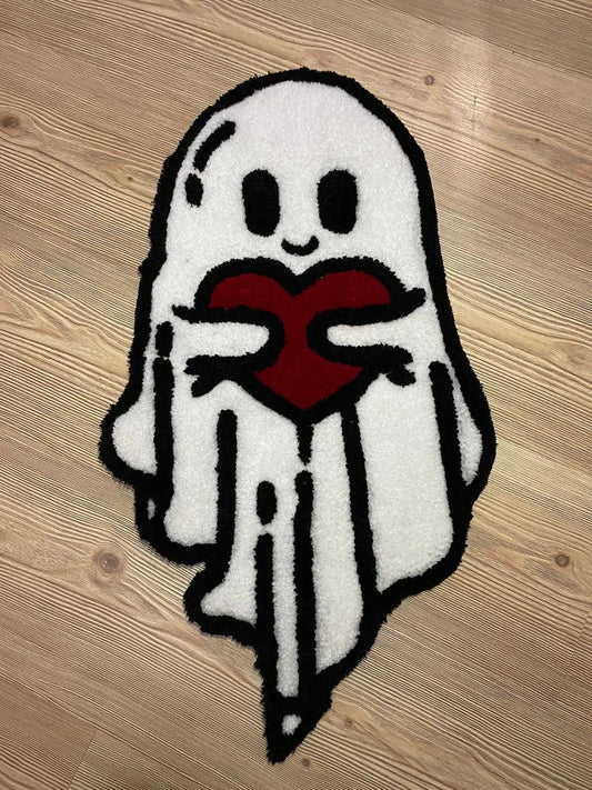 Cute Ghost Rug, Fun Home Decoration, Ghost Accent Rug, Spooky House Decor