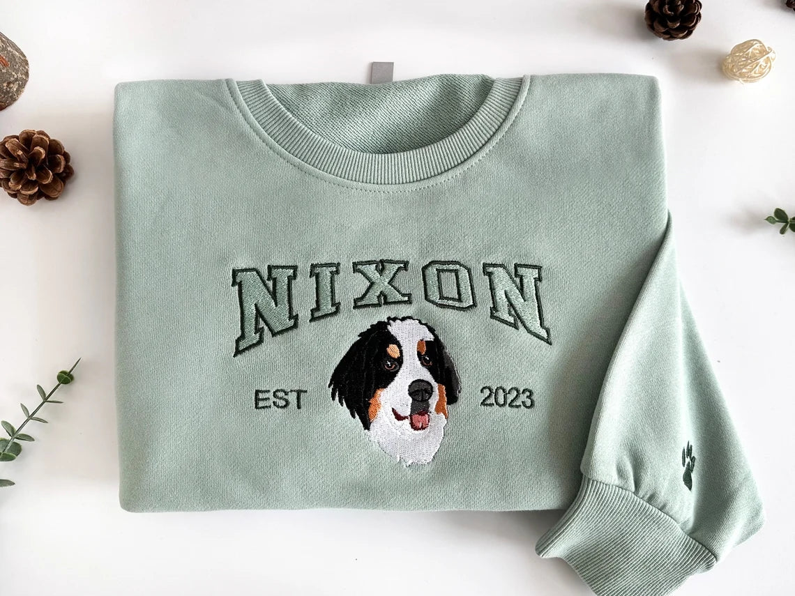 Custom Dog Hoodie Embroidered Dog Name