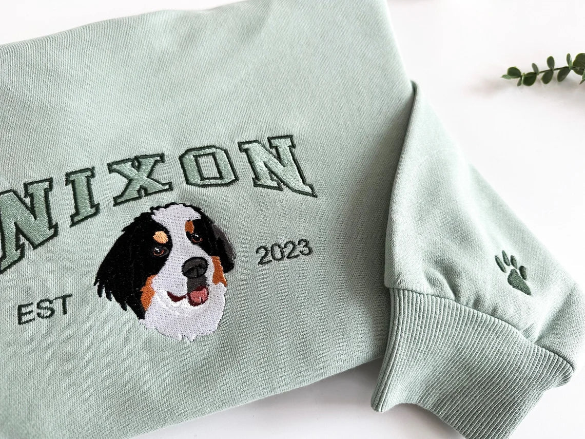 Custom Dog Hoodie Embroidered Dog Name