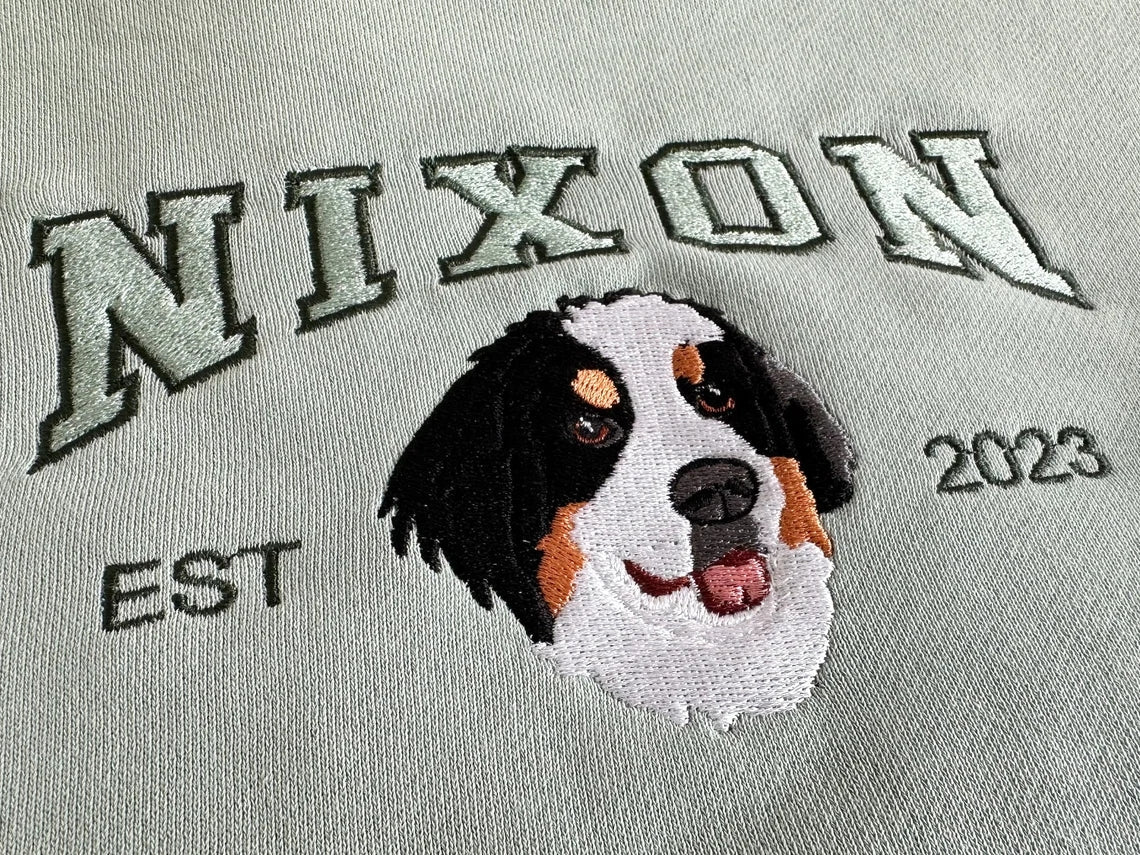 Custom Dog Hoodie Embroidered Dog Name