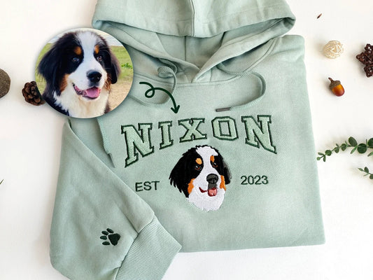 Custom Dog Hoodie Embroidered Dog Name