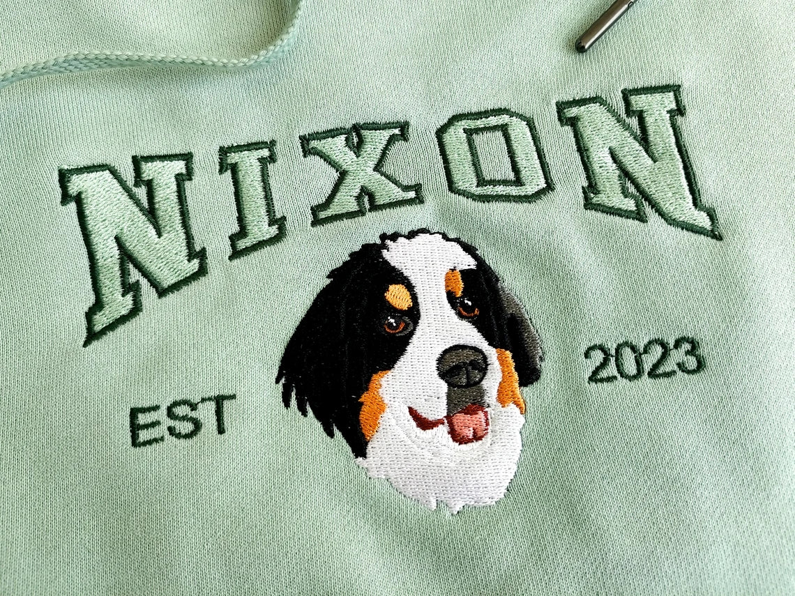 Custom Dog Hoodie Embroidered Dog Name