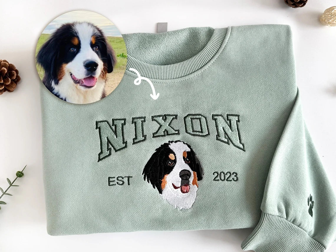 Custom Dog Hoodie Embroidered Dog Name