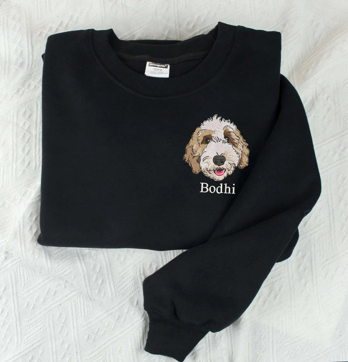 Custom Dog Face Embroidered Sweatshirt